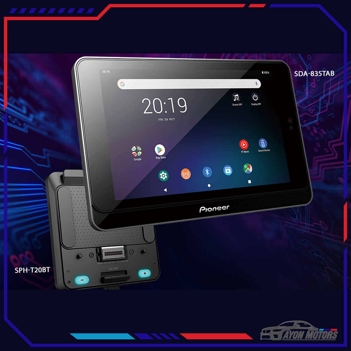 Pioneer 8 inch Tablet SDA 835TAB SPH T20BT 01 Pioneer 8 inch Tablet SDA 835TAB SPH T20BT 01