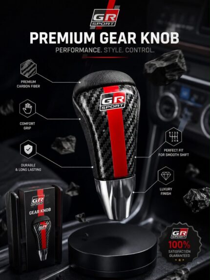 toyota gr sport premium carbon fiber gear knob