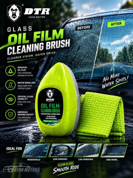 dtr glass oil film cleaning brush poster ayon motors