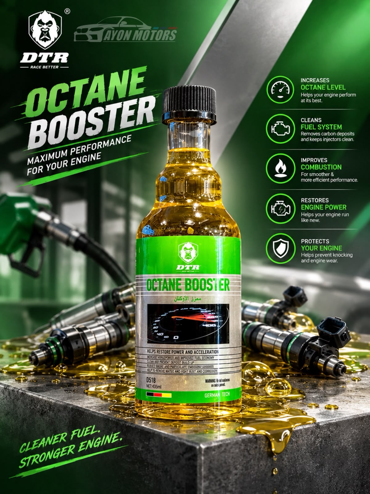 dtr octane booster d518 fuel system performance poster ayon motors dtr octane booster d518 fuel system performance poster ayon motors