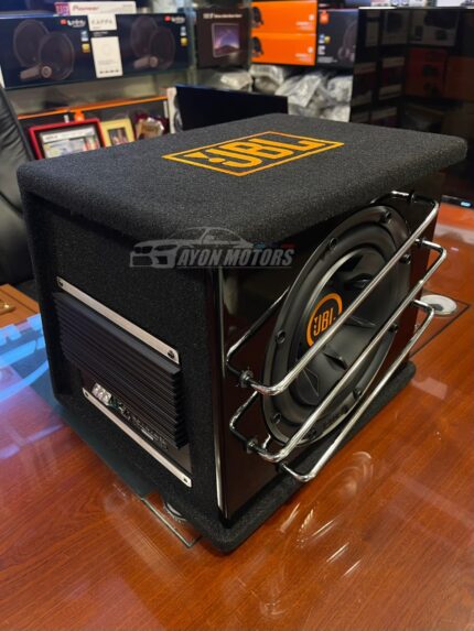 jbl club 10 inch active car subwoofer box front side view.jpg