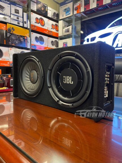jbl stage 800w active car subwoofer box front angle view.jpg