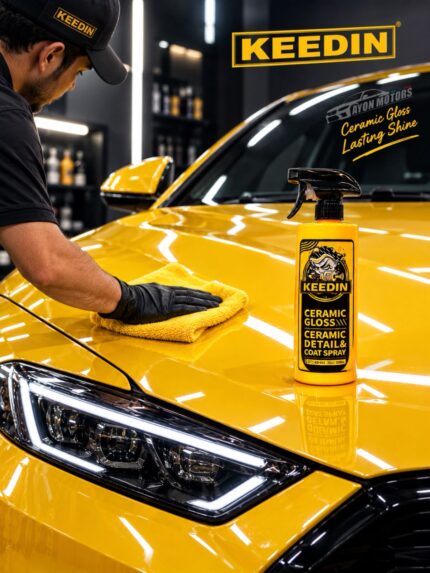 keedin ceramic gloss detail and coat spray kd 032 application poster