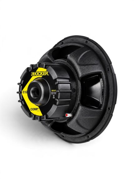 kicker comp 43c124 subwoofer dual voice coil magnet rear view