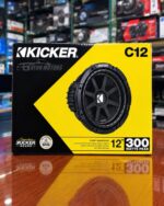 kicker comp c12 300w peak subwoofer packaging box front