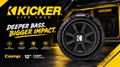 kicker comp c12 subwoofer deeper bass bigger impact poster ayon motors