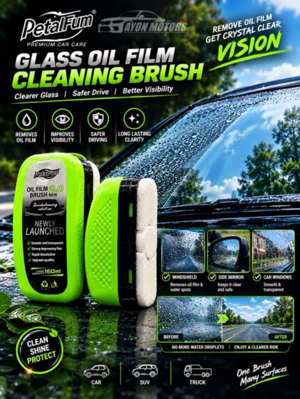 petalfum glass oil film cleaning brush poster ayon motors