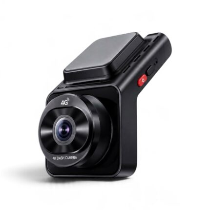 smart 4g 4k 2 channel dashcam main unit front lens perspective